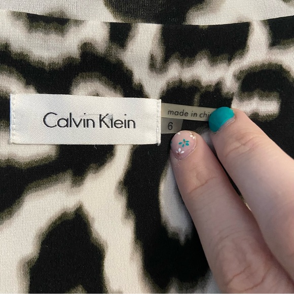 Calvin Klein Women’s Leopard Print Short Dolman Sleeve Tunic / Kaftan Top Size 6 - Picture 13 of 15